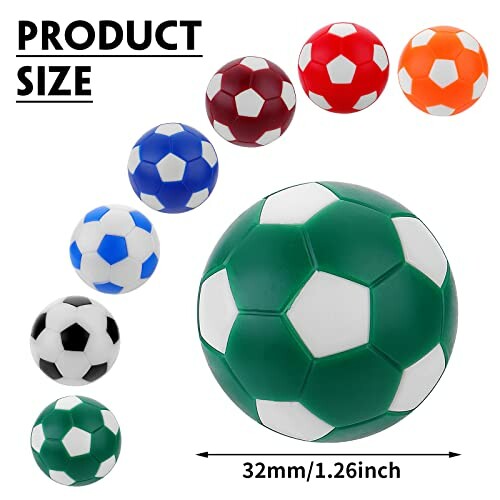 Verschillende gekleurde mini-voetballen met maat 32mm