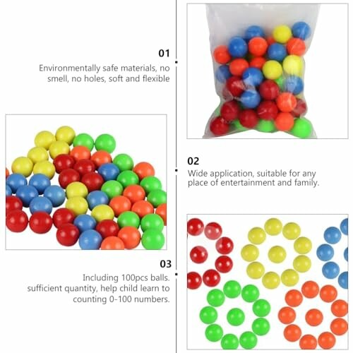 Kleurrijke plastic ballen voor kinderen.