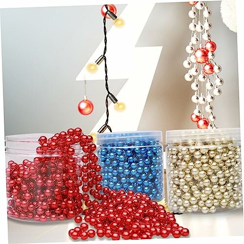 Amosfun 4 Dozen Kerstballenketting